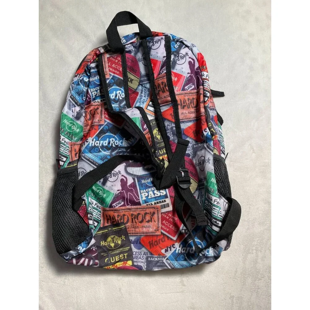 Hard Rock Cafe Backpack With Concert Ticket Print - Picture 2 of 7